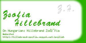 zsofia hillebrand business card